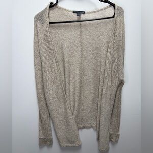 American Eagle Outfitters Oatmeal Tan Lightweight Knit Cardigan Size L